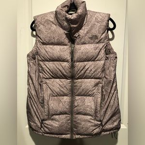 The North Face vest puffer brown women large
